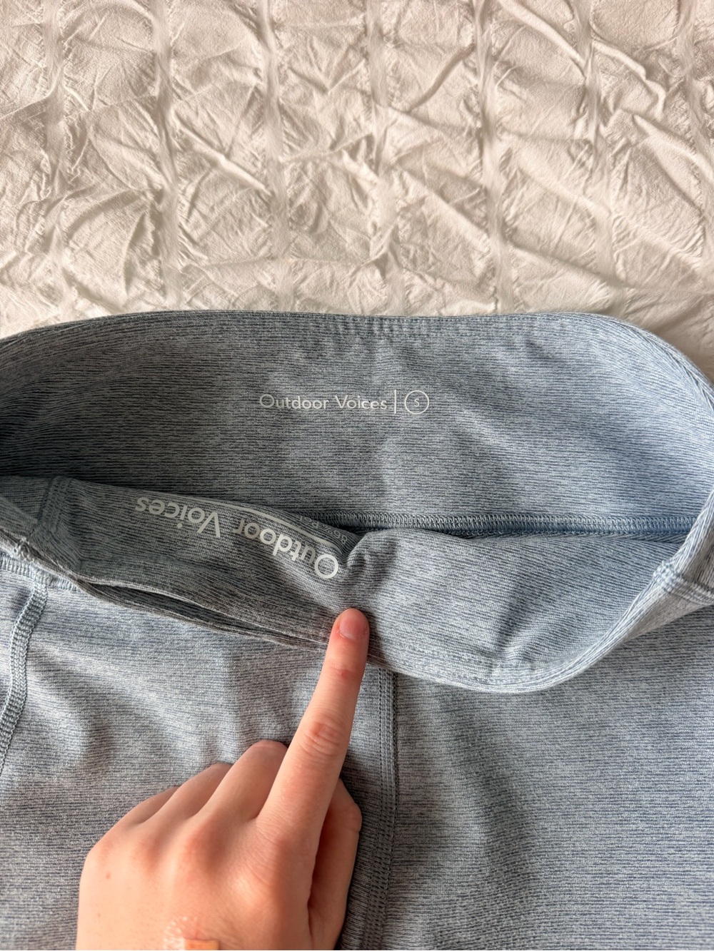 Outdoor Voices Light Gray Seamless Leggings